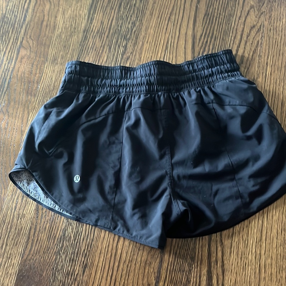 Reversible lululemon shorts, size 4, grey and black
